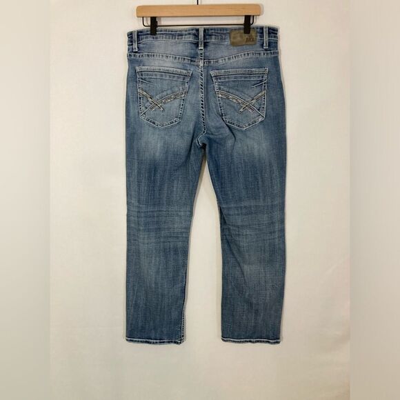 BKE Tyler Jeans Men's 36X30 Blue Denim Relaxed Fit Straight Leg  Distress Casual - Picture 3 of 12